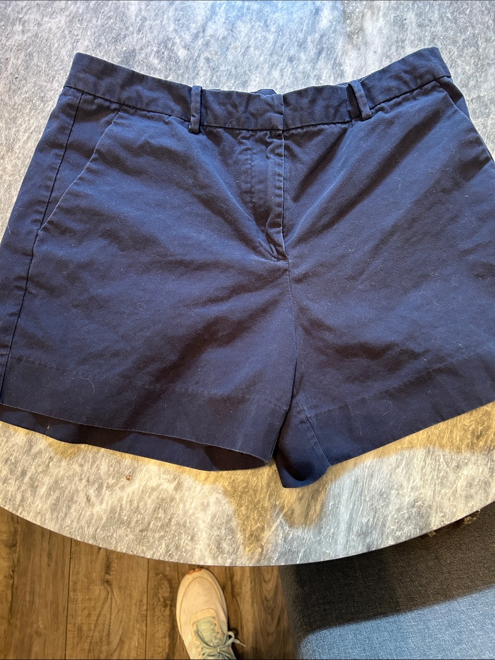 GAP Navy High-Waist Weekend Shorts